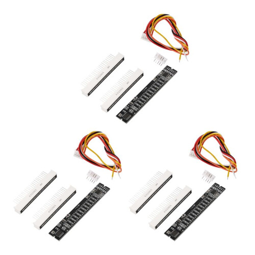 3X  Dual 12 Level Indicator VU Meter Stereo Amplifier Board Adjustable Light Speed Board