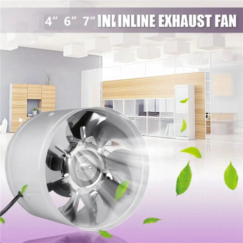 3X Ventilador de ExaustãO de Duto em Linha de 220 V Ventilador de VentilaçãO de Resfriamento de Ar Branco - 4 Polegadas 1