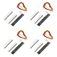 4X Dual 12 Level Indicator VU Meter Stereo Amplifier Board Adjustable Light Speed Board