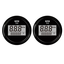 2X LED Digital Drehzahl Messer für Boote Betriebs Stunden Zähler Marine Außen Border RV RPM Meter Gauge