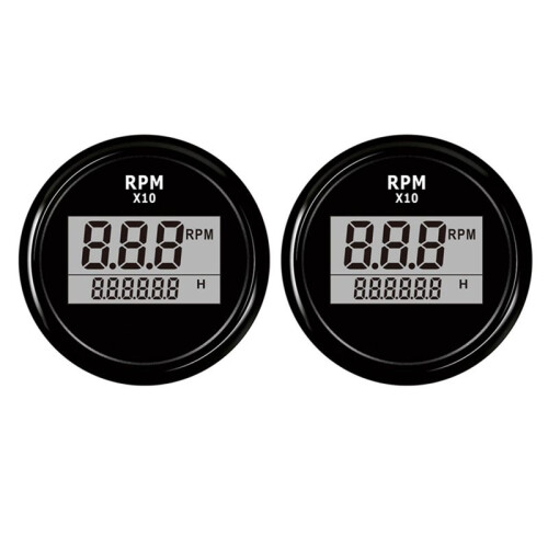 2X Tachymètre Numérique pour Bateaux LED