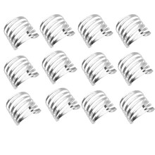Silver Napkin Rings Set of 24 Hollow Out Napkin Rings Holder for Christmas Everyday Holiday Party