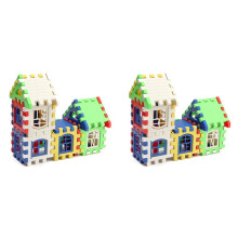 48PCS Children Puzzle Plastic Letter Building Blocks House Toy