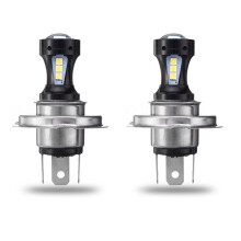 2X H4 Motorcycle 3030 LED Hi-Lo Headlight Light Lamp Bulb 6500K 12-24V