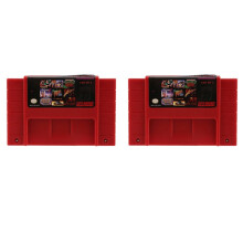 2X per SFC / SNES Super Game Card Snes Game Card 100 Nel Una Cartuccia Snes Rosso Shell
