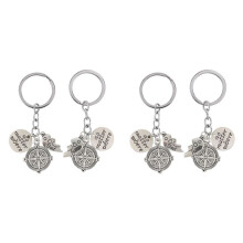 BBF Best Friends Keychains Friendship Love Gift Keyrings for Women (4Pcs)