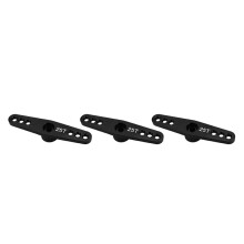 3X 25T Steering Servo Arm Horn Metal Full Throttle Parts Double Steering Arm for Futaba Black