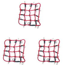 3X RC Car Parts Accessories Elastic Luggage Net for 1/12 MN D90 D99 MN99S,Red