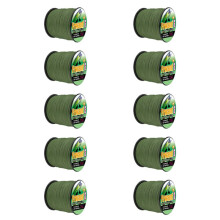 10X Frwanf PE Ligne de Pêche Tressée 4 Brins 100 M Fil de Multifilament Super Fort pour Lignes de Pêche à la Carpe 12Lb 2.0
