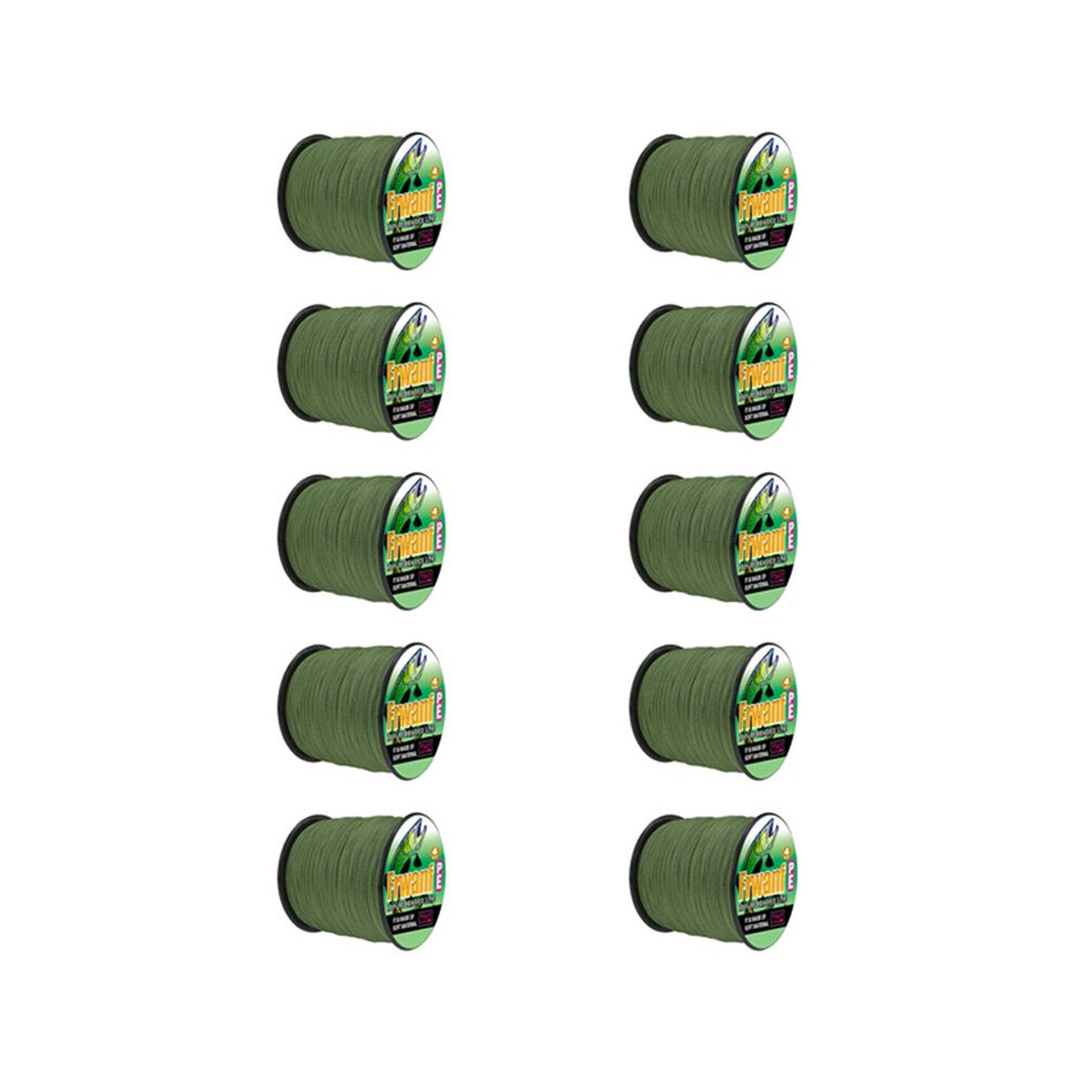 10X Frwanf PE Geflochtene Angel Schnur 4 Strang 100M Super Starker Multifilament Faden für Karpfen Angeln Karpfen Schnüre 12Lb 2.0