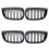 4x Front Kidney Double  Grille Sport Grill Replacement For- E81 E87 E88 1 Series 2004-2007 GLOSS BLACK 1