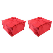 4X Foldable Large Cooler Bag Portable Food Cake Insulated Bag Aluminum Foil Thermal Box Red