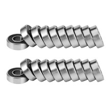698-2RS Deep Bearing Double Sealed 8mm x 19mm x 6mm Carbon Steel Bearings (Pack of 20)
