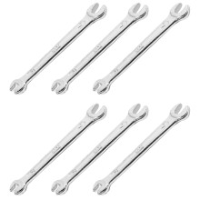 6X Silver Tone 5.5mm X 7mm U Shape Double Open-Ended Wrench Tool