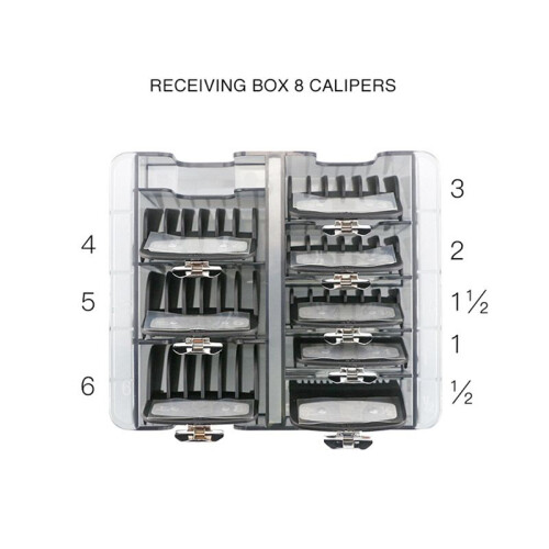 2X Grid Base Storage Box for 8Pcs Hair Clipper Trimmer Limit Comb Guide Comb Barber Tool for  Guide Combs 2