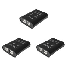 3X IT-Well USB Printer Sharing Device, 2 in 1 Out Printer Sharing Device, 2-Port Manual Kvm Switching Splitter Hub Black
