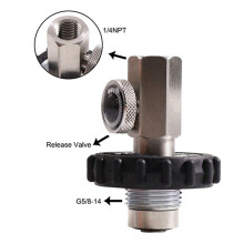 2X Fill Station Scuba Diving Regulator DIN G5/8-14 to Female 1/4NPT Scba Fill Station Charging Adapter Connector