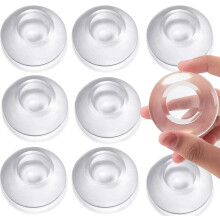 Selbstklebender Türstopper, Wandschutz, stoßdämpfend für Zuhause und Büro, transparentes Gelmaterial, rückstandsfreier Klebstoff, 9