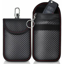 Custodia antifurto portatile, borsa Faraday in fibra di carbonio che offre protezione del tessuto di alta qualità, design elegante per l'uso