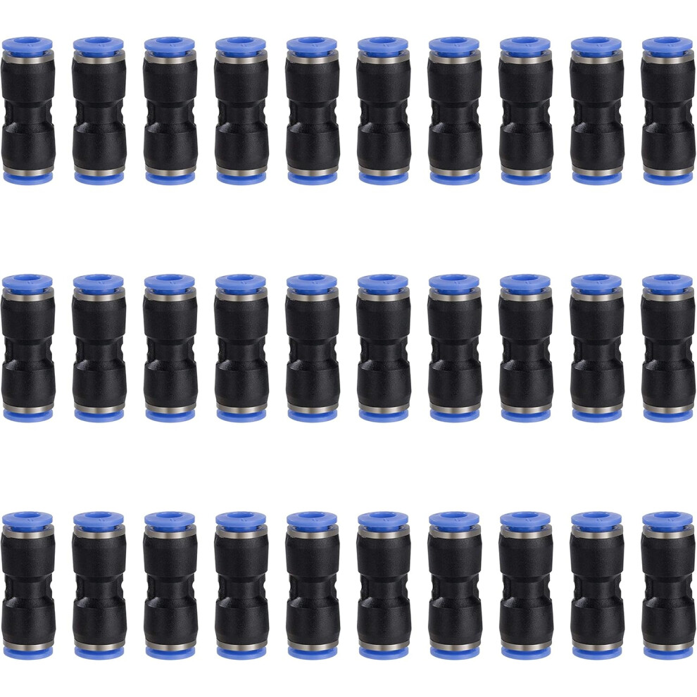 Innovative Pneumatic Solutions, Plastic Straight Tube Fitting 6Mm, Elliptical Sleeve Configuration Ensures Quick Reliable Connections For Air 9169997285966