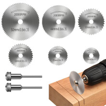 Smooth Surface Cutting Wheels Set, High Compatibility HSS Circular Saw Blades for Soft Metals Cutting, 8 Pieces