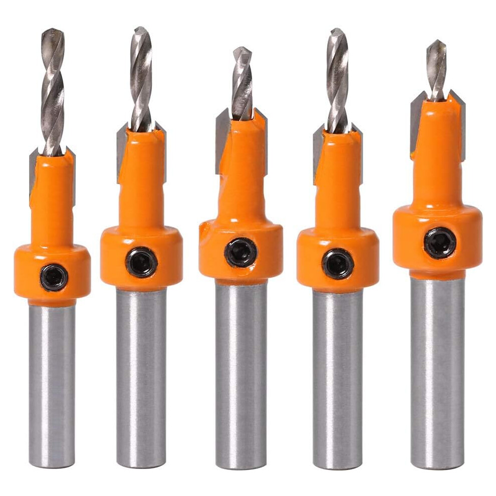 Countersink Drill Bit Set, High-Quality Alloy Cutter Head Ensures Quick Drilling And Smooth Opening For Versatile Usage In Woodworking Projects 9169997285942