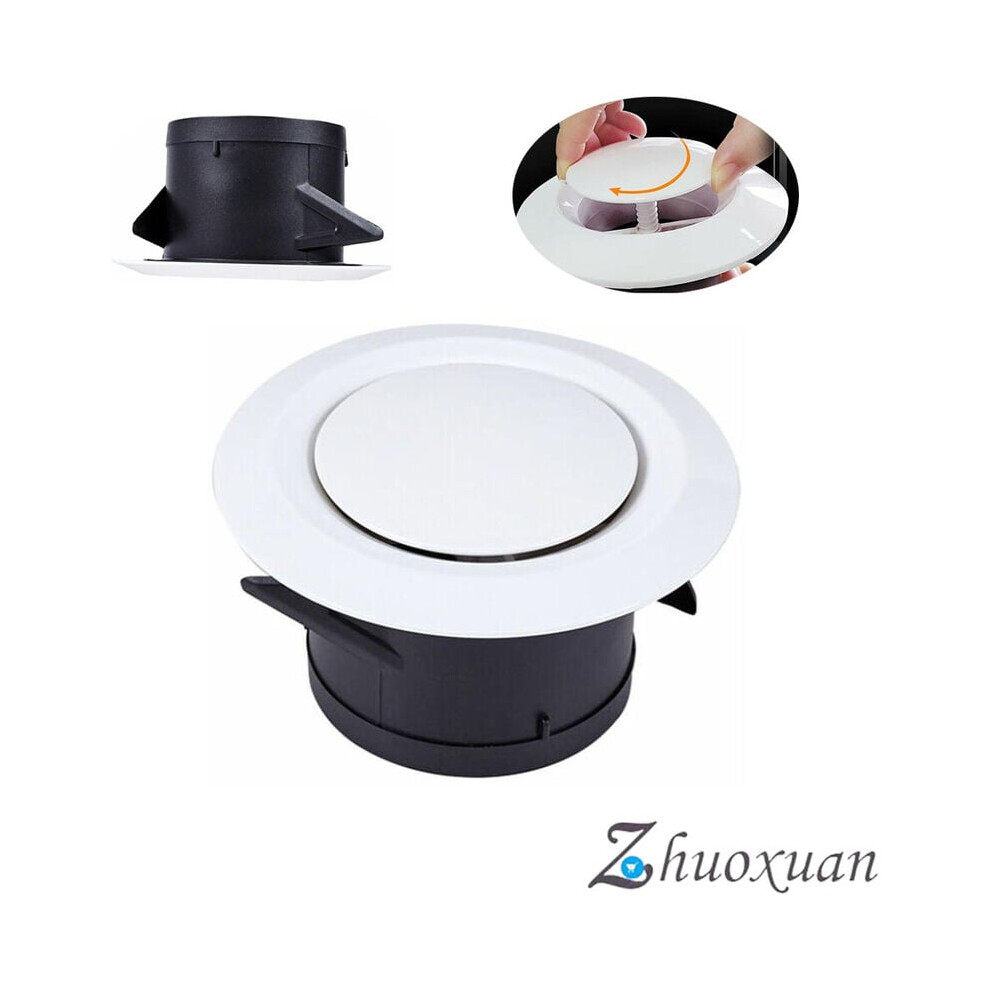 Innovative Ventilation System, Round Soffit Exhaust Vent With Practical Design, Abs Material Ceiling Diffuser, Easy Cleaning For Bathrooms Kitchens 9173940299405
