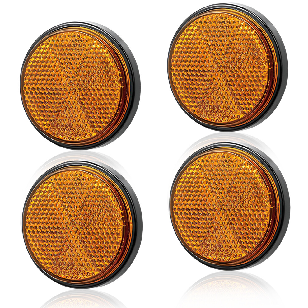 Super Strong Adhesive Reflectors, High Strength Abs For Robust Performance On Trailers Trucks Tractors Flatbeds Caravans Car Trailers Vehicles Cars 9340959569779