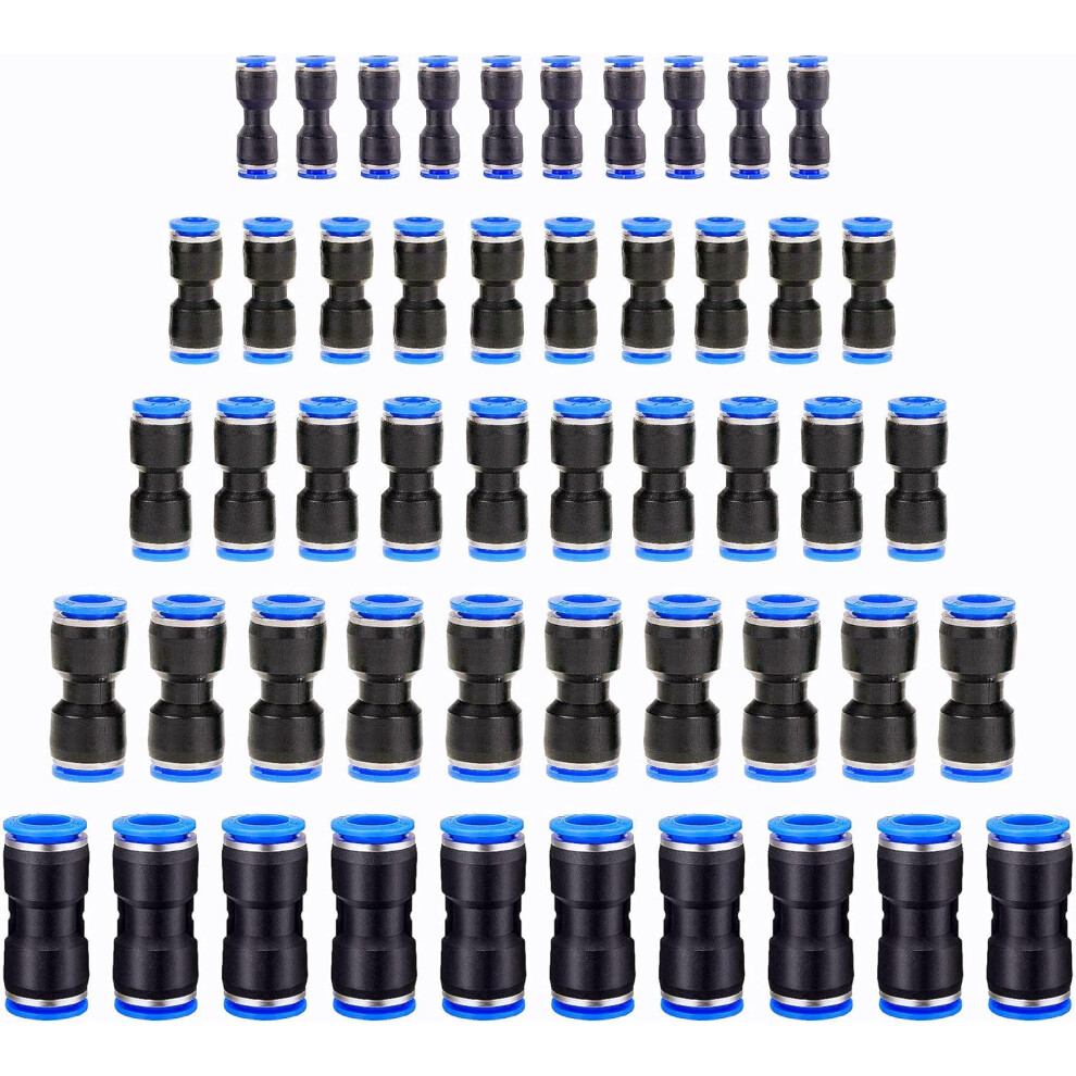 Flexible Pneumatic Connector, Elliptical Sleeve Configuration Ensures Secure Reusable Connections, For Polyurethane And Nylon Tubing, Gentle 9448196642580