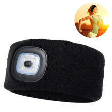 Compañero revolucionario para actividades al aire libre: diadema con luz LED recargable, transpirable y cálida, ideal para actividades nocturnas,