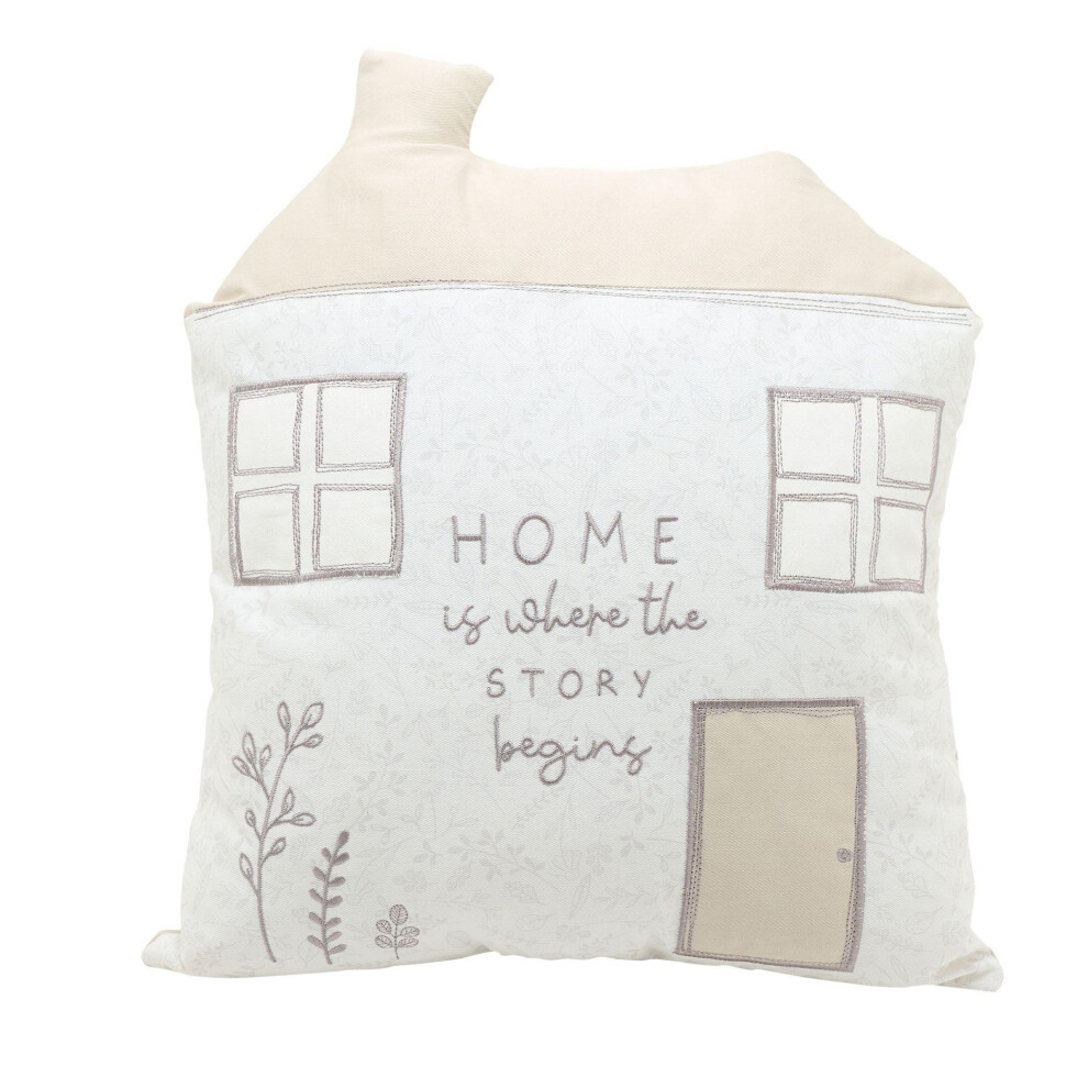Celebrations Moments Cushion - Home Is Where The Story Begins Grey
