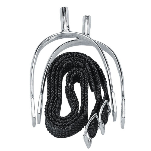 Korsteel Childrens/Kids Pow Never Rust Spurs And Strap