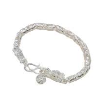 Vintage Hip Hop Dragon Armband Verstelbare Zinklegering-zilver