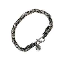 Dragon Charm Bracelet Vintage Hip Hop Handchain-Antiek zilver