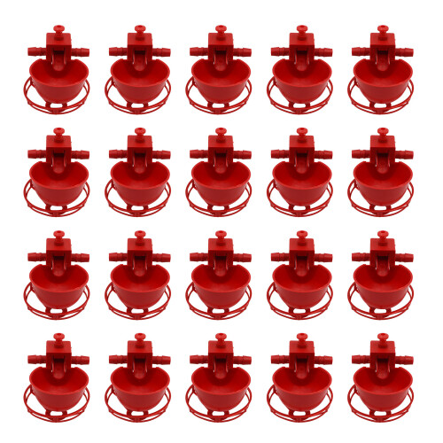 10PCS/20PCS Bird Chicken Water Feeders Plastic Drinking-20pcs