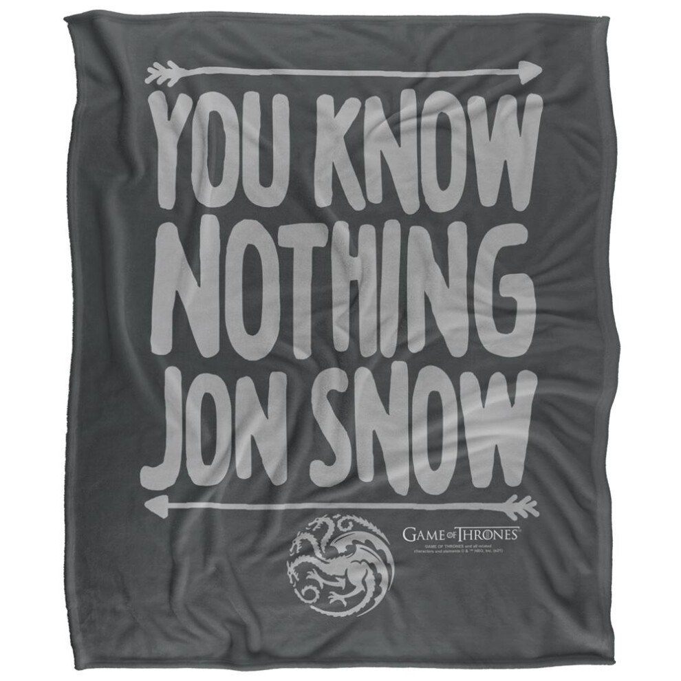 Game Of Thrones You Know Nothing Blanket Multicoloured