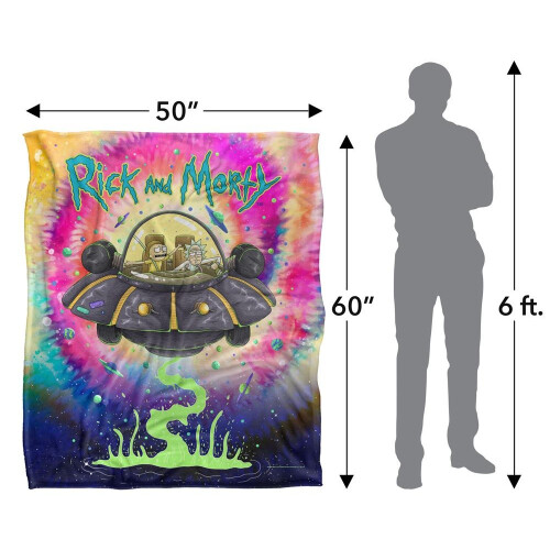 Rick And Morty Rick And Morty Space Tripe Blanket 2