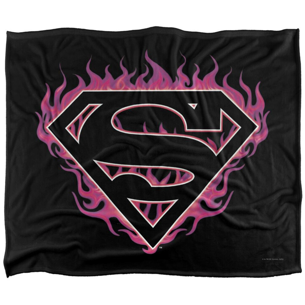 Superman Flame Logo Blanket Multicoloured
