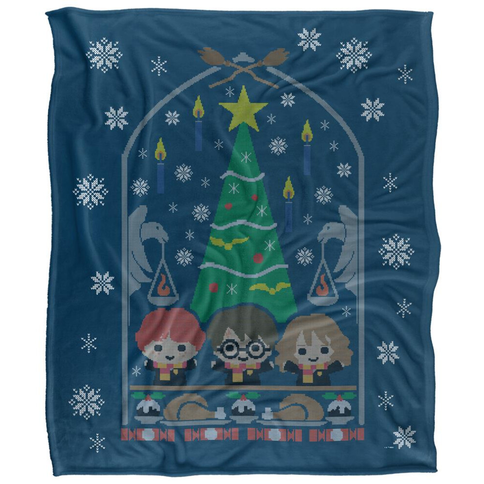 Harry Potter Chibi Christmas Blanket Multicoloured