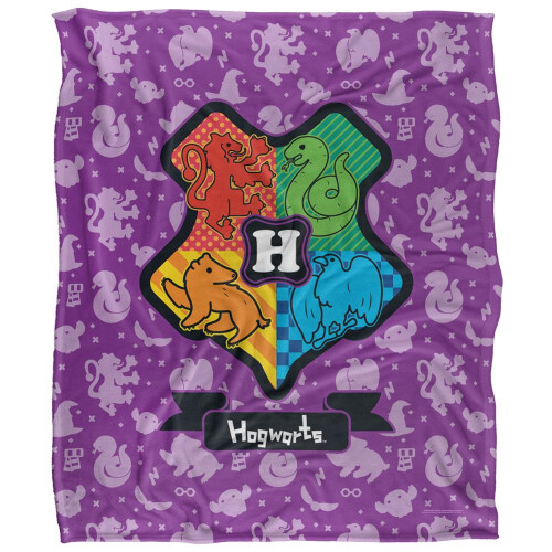 Harry Potter Harry Potter Chibi Hogwarts Crest Blanket
