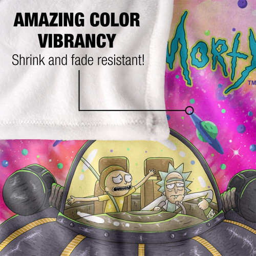 Rick And Morty Rick And Morty Space Tripe Blanket 1
