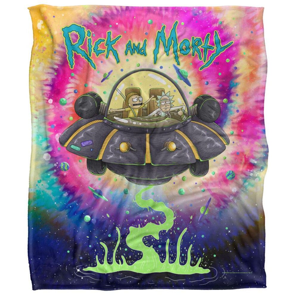 Rick And Morty Space Tripe Blanket Multicoloured