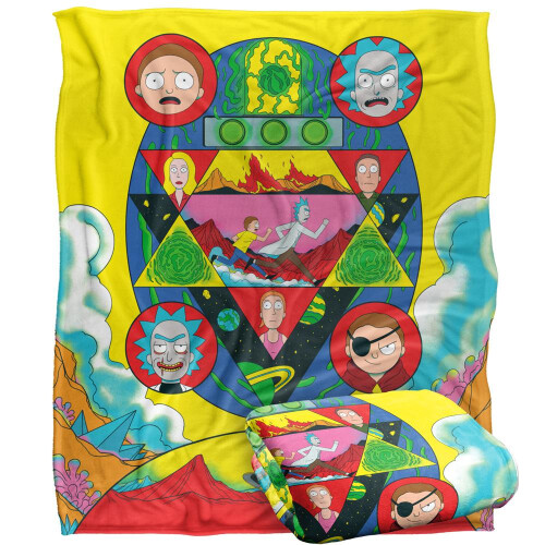Rick And Morty Rick And Morty Abstract Blanket 2