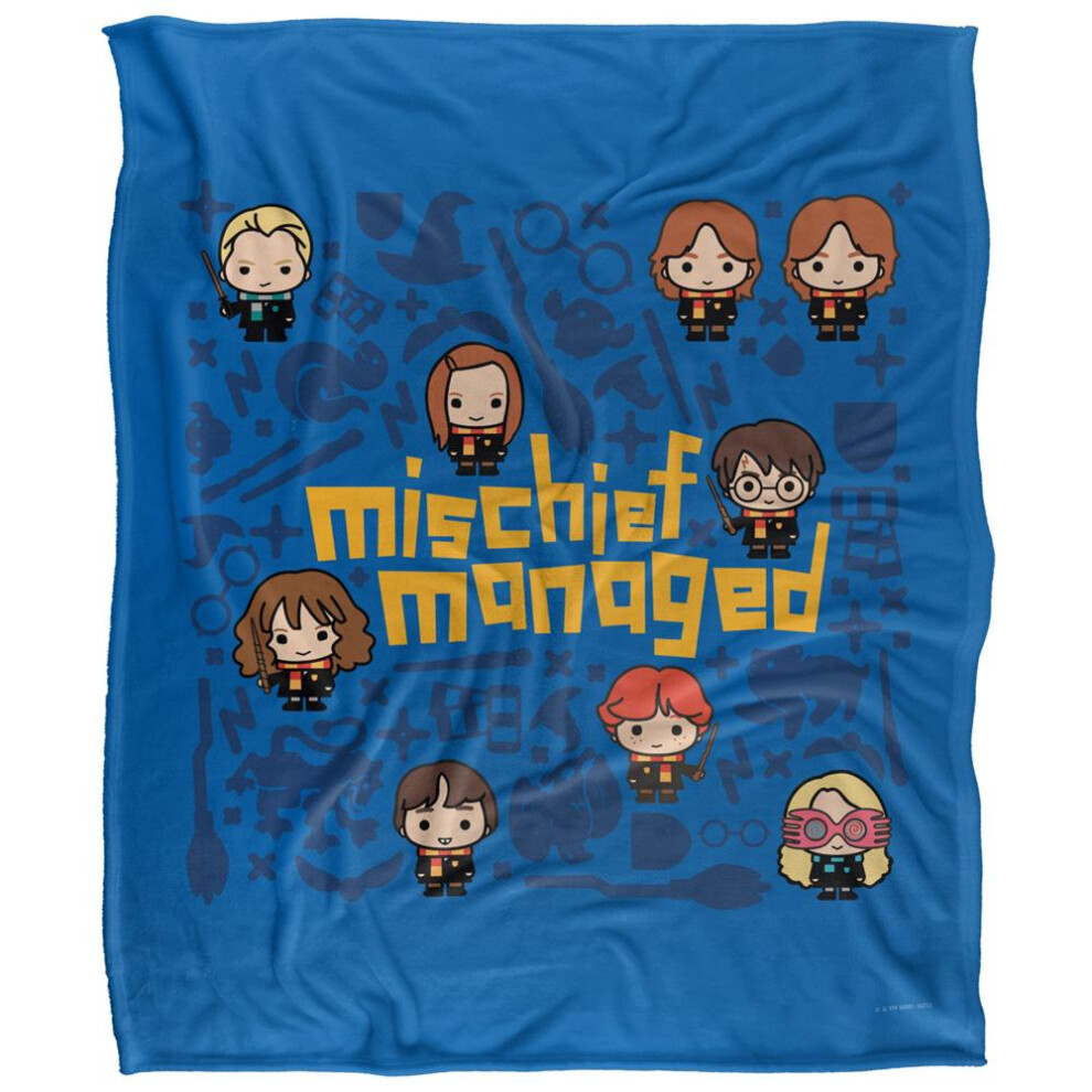 Harry Potter Mischief Managed Chibi Blanket Multicoloured