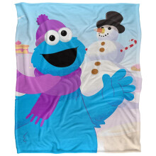 Sesame Street Snowman Cookie Monster Blanket