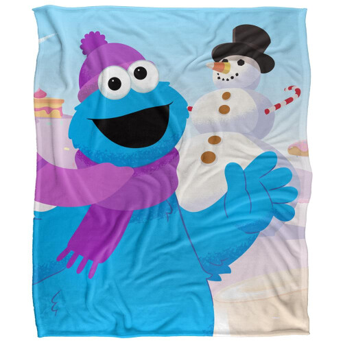 Sesame Street Sesame Street Snowman Cookie Monster Blanket