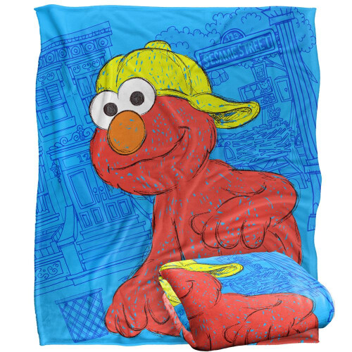 Sesame Street Sesame Street On The Streets Elmo Blanket 2