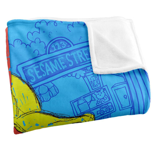 Sesame Street Sesame Street On The Streets Elmo Blanket 1