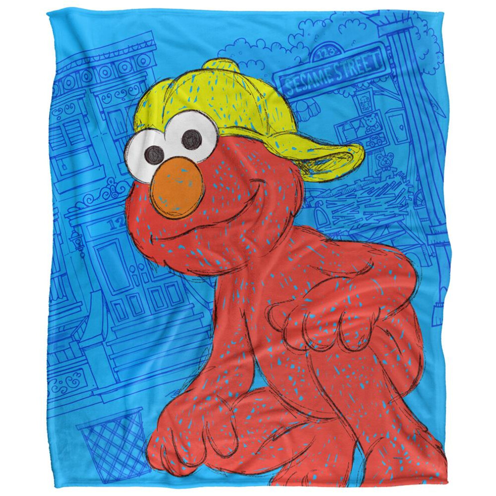 Sesame Street On The Streets Elmo Blanket Multicoloured