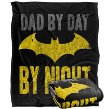 Batman Dad By Day Logo Blanket